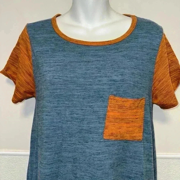 Lularoe Dress for Women Size S Blue & Orange / High Low Design/ Short Sleeve - Picture 3 of 12